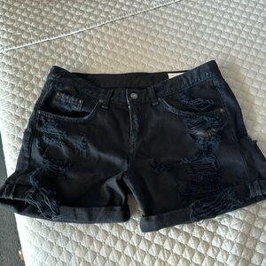 rag & bone black jean shorts